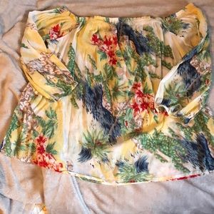 Off Shoulder  Chaps Denim Shirt